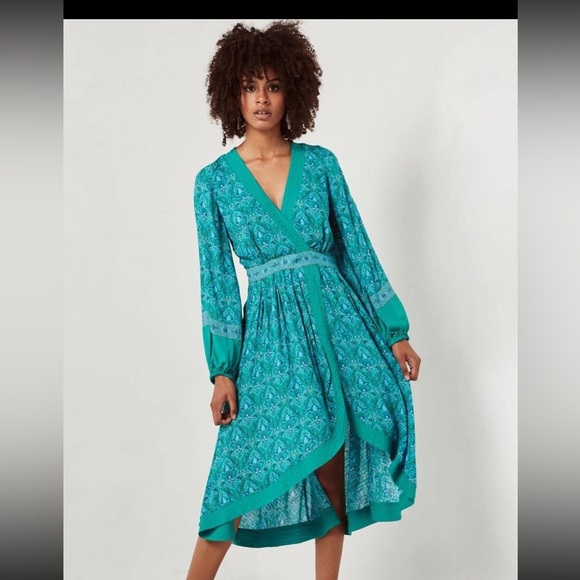 Spell  jewel soiree dress Turquoise nwt - Picture 5 of 6